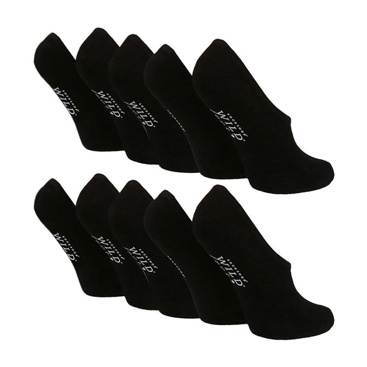 10 Pairs Ladies Bamboo No Show Socks | Invisible Socks Silicone Heel Grip