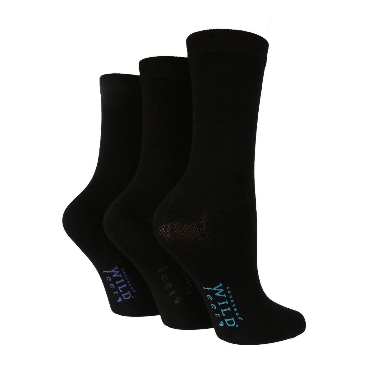 3 Pack Ladies Plain Coloured Bamboo Socks for Summer