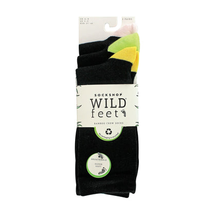 3 Pack Ladies Plain Coloured Bamboo Socks for Summer
