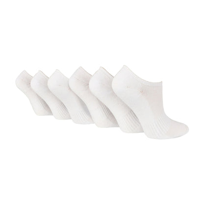 6 Pack Ladies Bamboo Sport Trainer Socks: Low Cut, Cushioned, Athletic Socks
