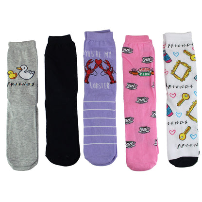 Ladies 5 Pairs of Funny Novelty Friends Socks | Gifts for Friendship Day