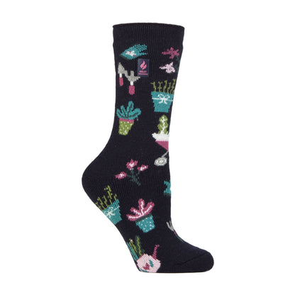 Ladies Hobby Activity Patterned Lightweight Thermal Lite Socks