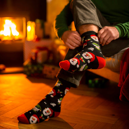 Mens Thermal Lite Christmas Novelty Socks for Winter