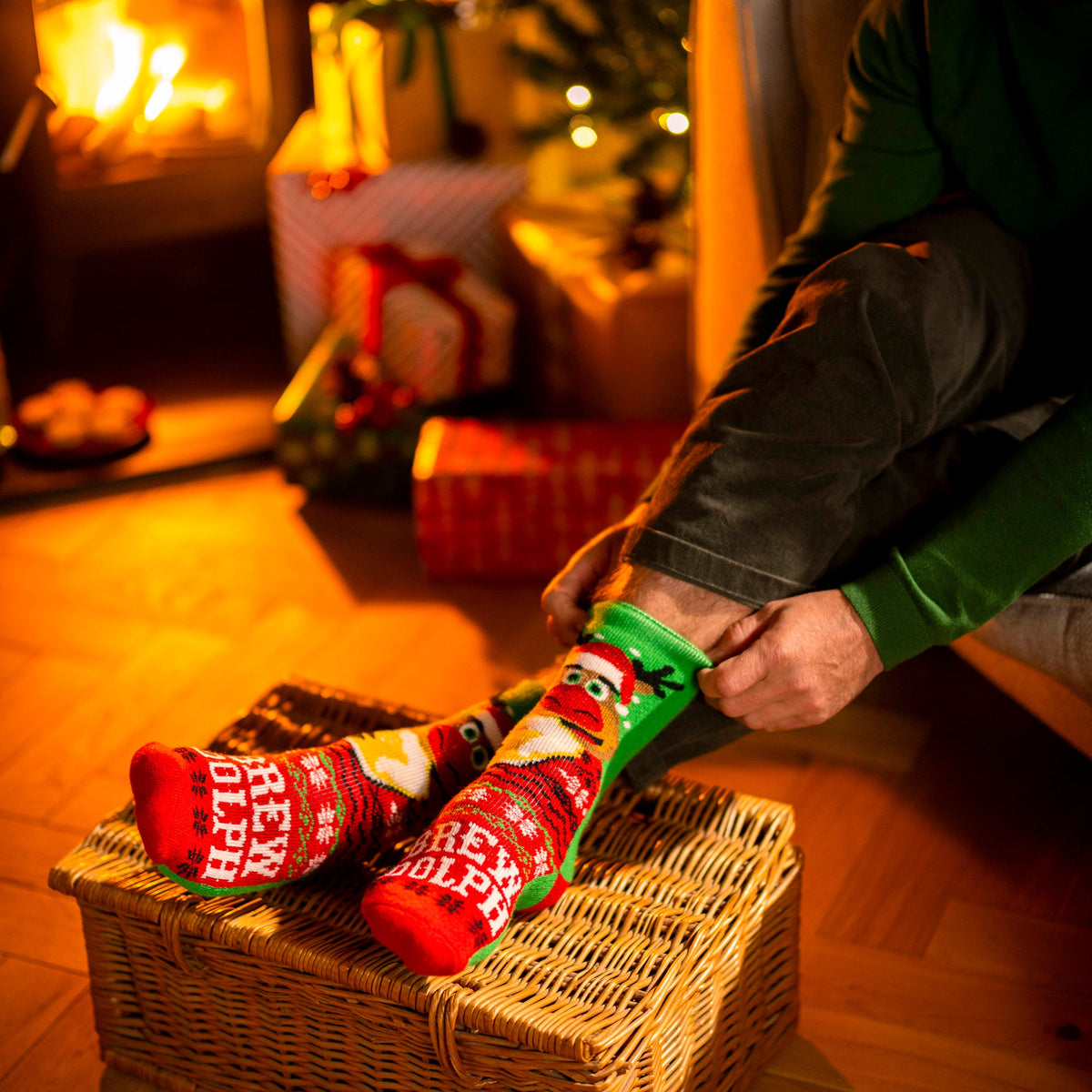Mens Thermal Lite Christmas Novelty Socks for Winter