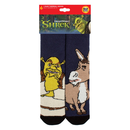 Mens Thermal Shrek Patterned Socks with Soft Brushed Lining