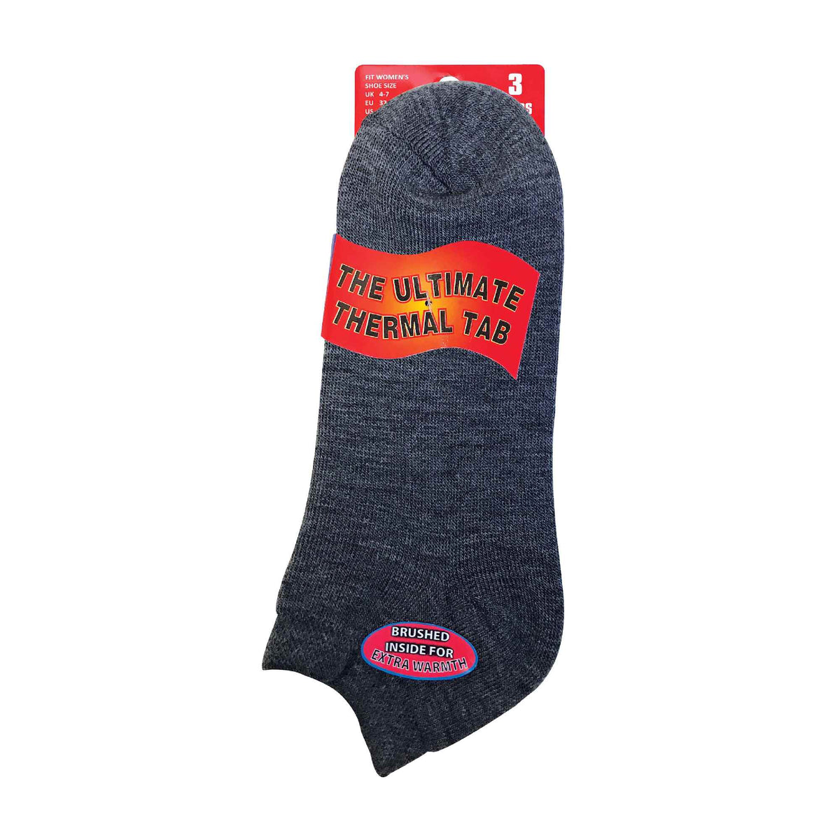 Ladies Cushioned Low Cut Ankle Thermal Trainer Socks (Multipack Options)