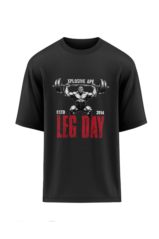 XAPE Leg Day Oversized Tee - Black Xplosive Ape