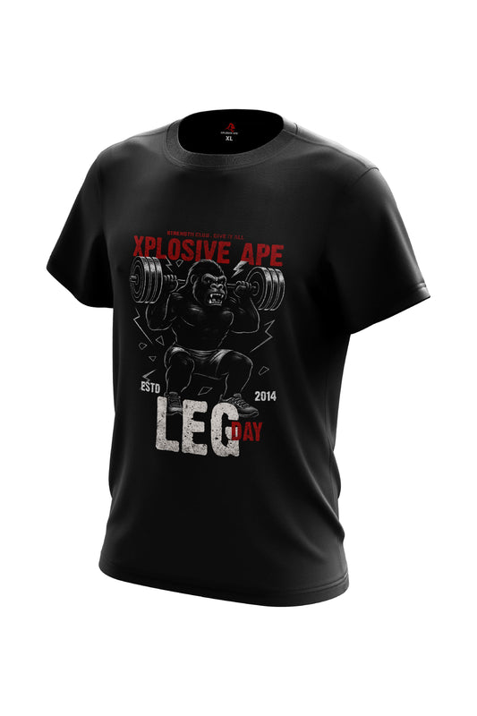 XAPE Leg Day V4 Tee - Black Xplosive Ape