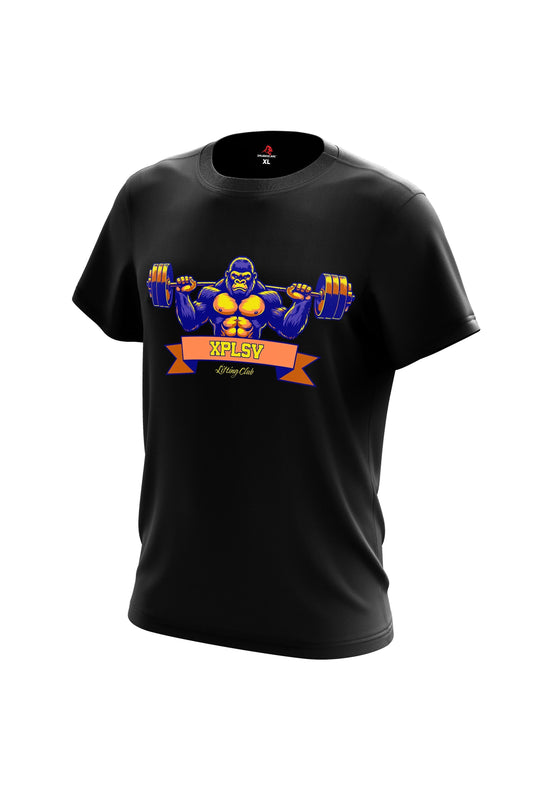 XAPE Lifting Club V2 Tee - Black Xplosive Ape