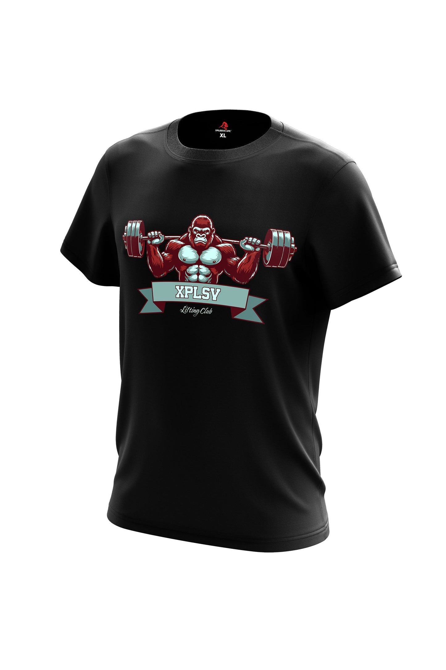 XAPE Lifting Club V1 Tee - Black Xplosive Ape