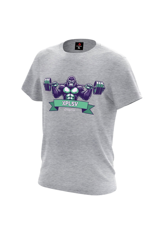 XAPE Lifting Club V3 Tee - Sports Grey Xplosive Ape