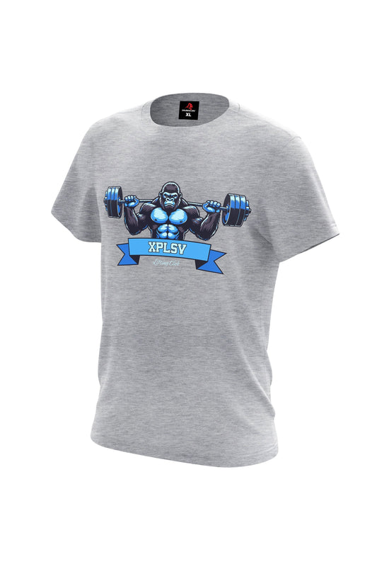 XAPE Lifting Club V4 Tee - Sports Grey Xplosive Ape