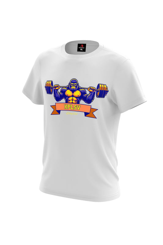 XAPE Lifting Club V2 Tee - White Xplosive Ape