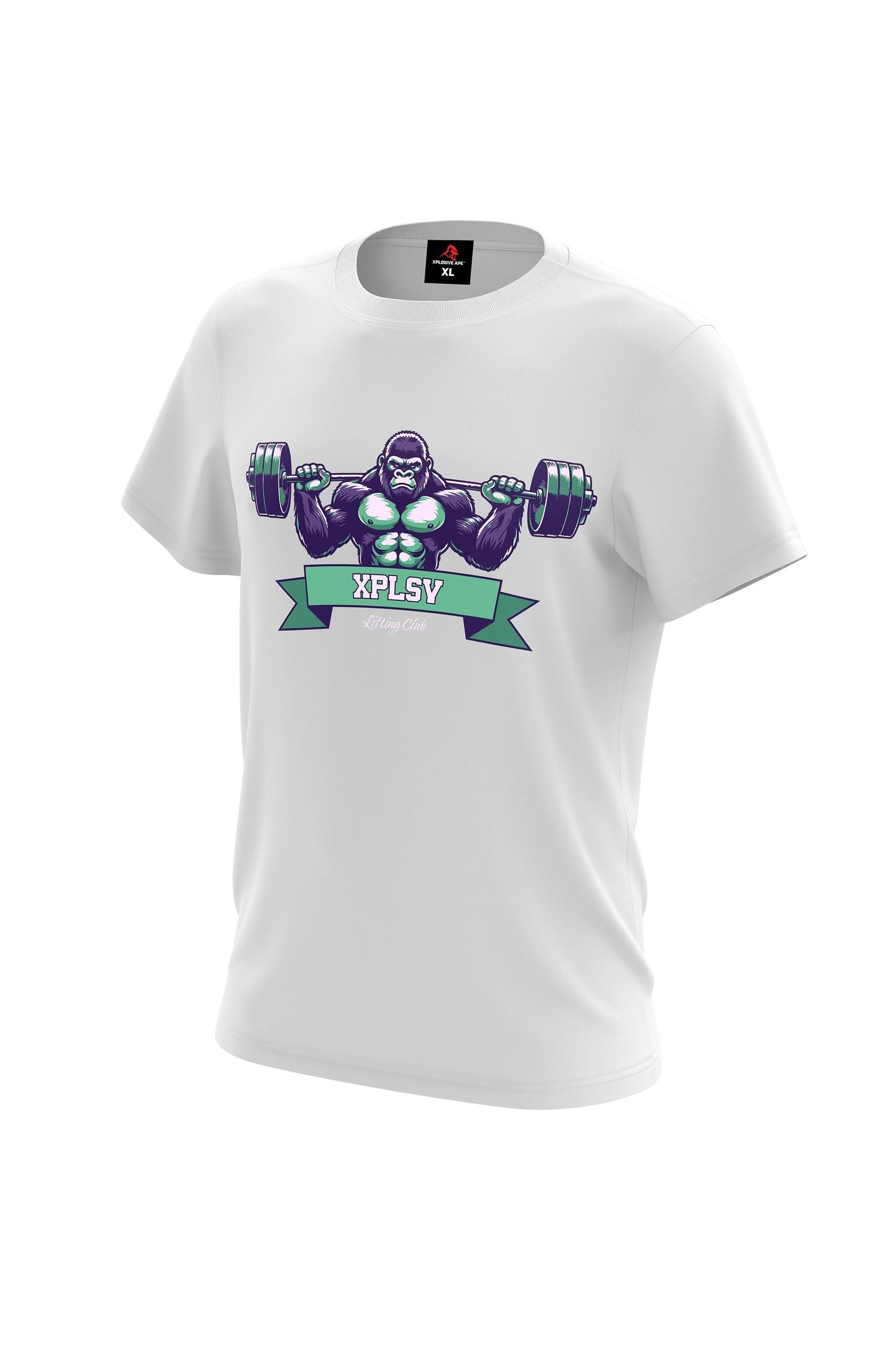 XAPE Lifting Club V3 Tee - White Xplosive Ape