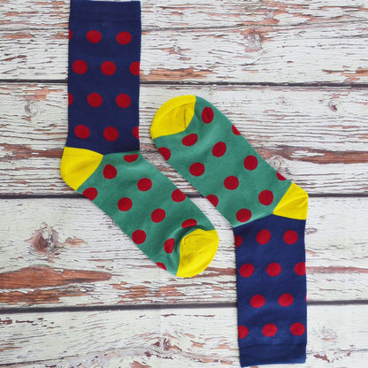 1 Pack Mens Novelty Red Anchors Bamboo Socks