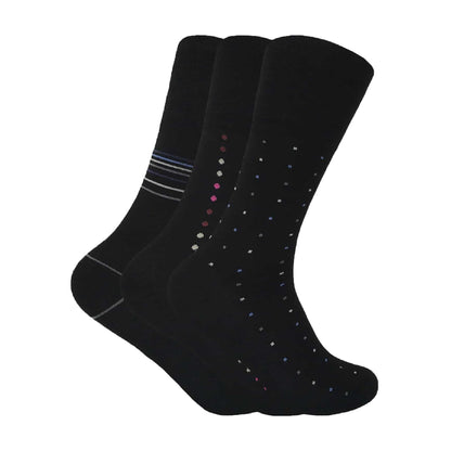 3 Pack Mens Antibacterial Anti Sweat Bamboo Socks With Non Elastic Top