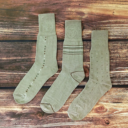 3 Pack Mens Antibacterial Anti Sweat Bamboo Socks With Non Elastic Top