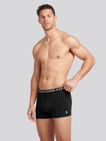 Mens 3 Pack Boxer Shorts Black
