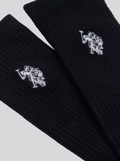 Mens Five Pack Classic Sports Socks in Black