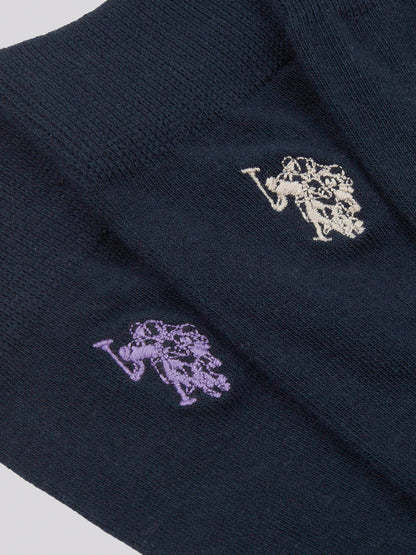 Mens Three Pack Smart Socks in Dark Sapphire Navy