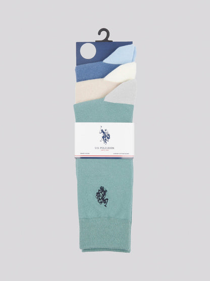 Mens Three Pack Smart Socks in French Oak