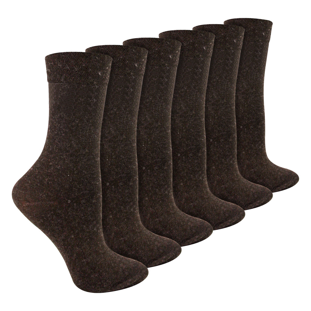 Ladies 6 Pack Bamboo & Merino Wool Blend Socks