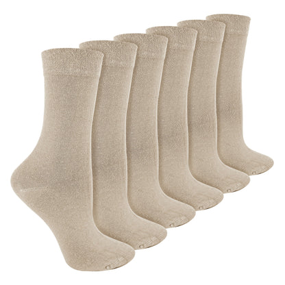 Ladies 6 Pack Bamboo & Merino Wool Blend Socks