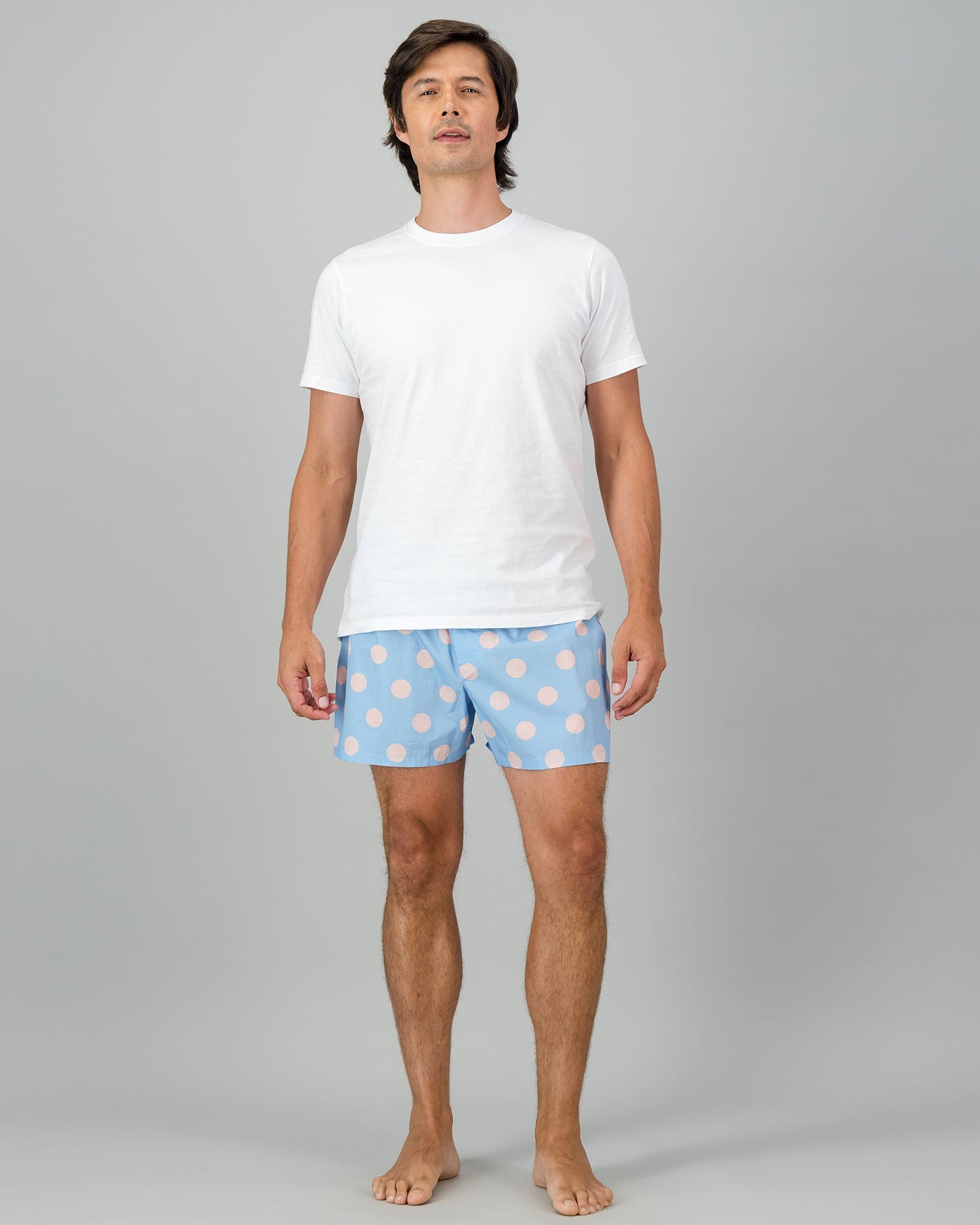 Mens Boxer Shorts - Pink Polka