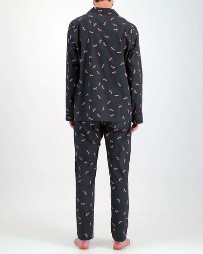 Mens Long Pyjamas - Dragonflies