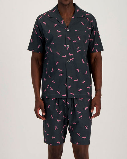 Mens Short Pyjamas - Dragonflies