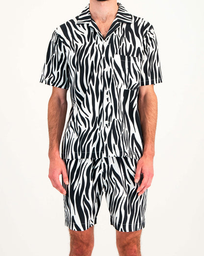 Mens Short Pyjamas - Zebra