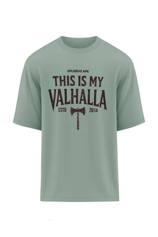 XAPE My Valhalla  Oversized Tee - Sage Xplosive Ape