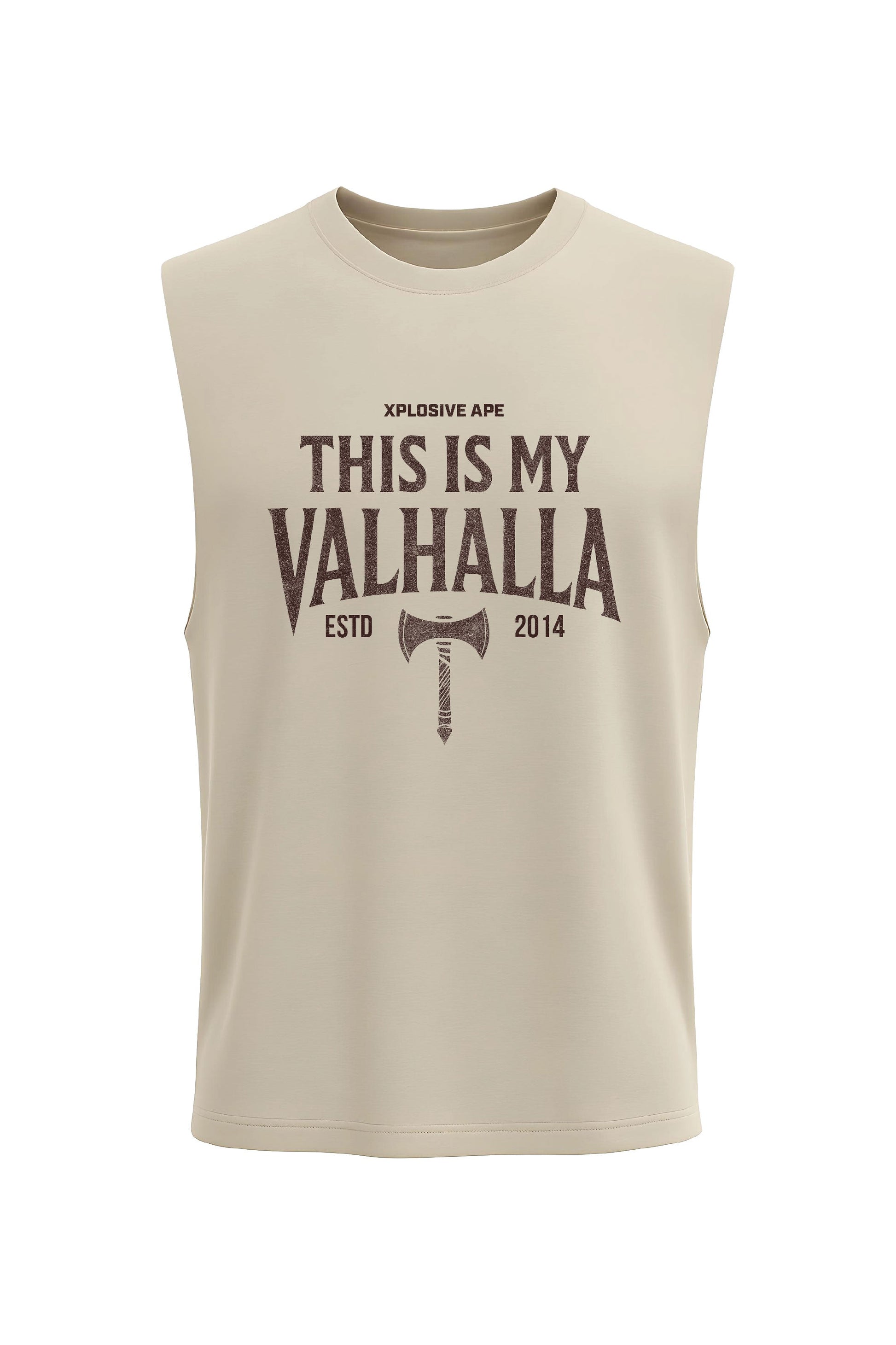 XAPE My Valhalla Tank Top - Sand Xplosive Ape