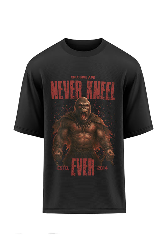 XAPE Never Kneel  Oversized Tee - Black Xplosive Ape