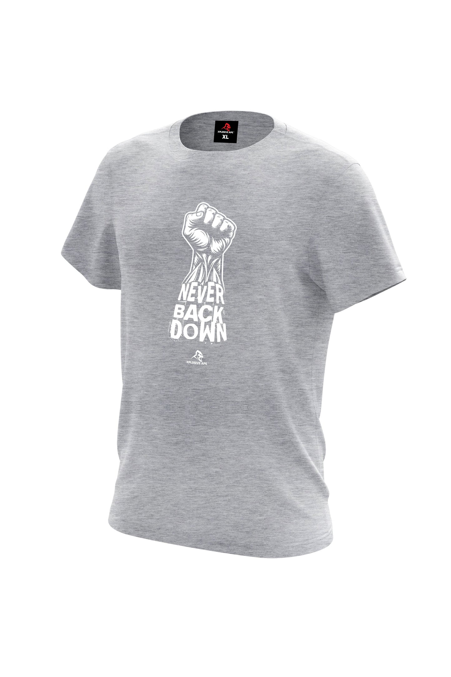 XAPE Never Back Down Tee - Sports Grey Xplosive Ape