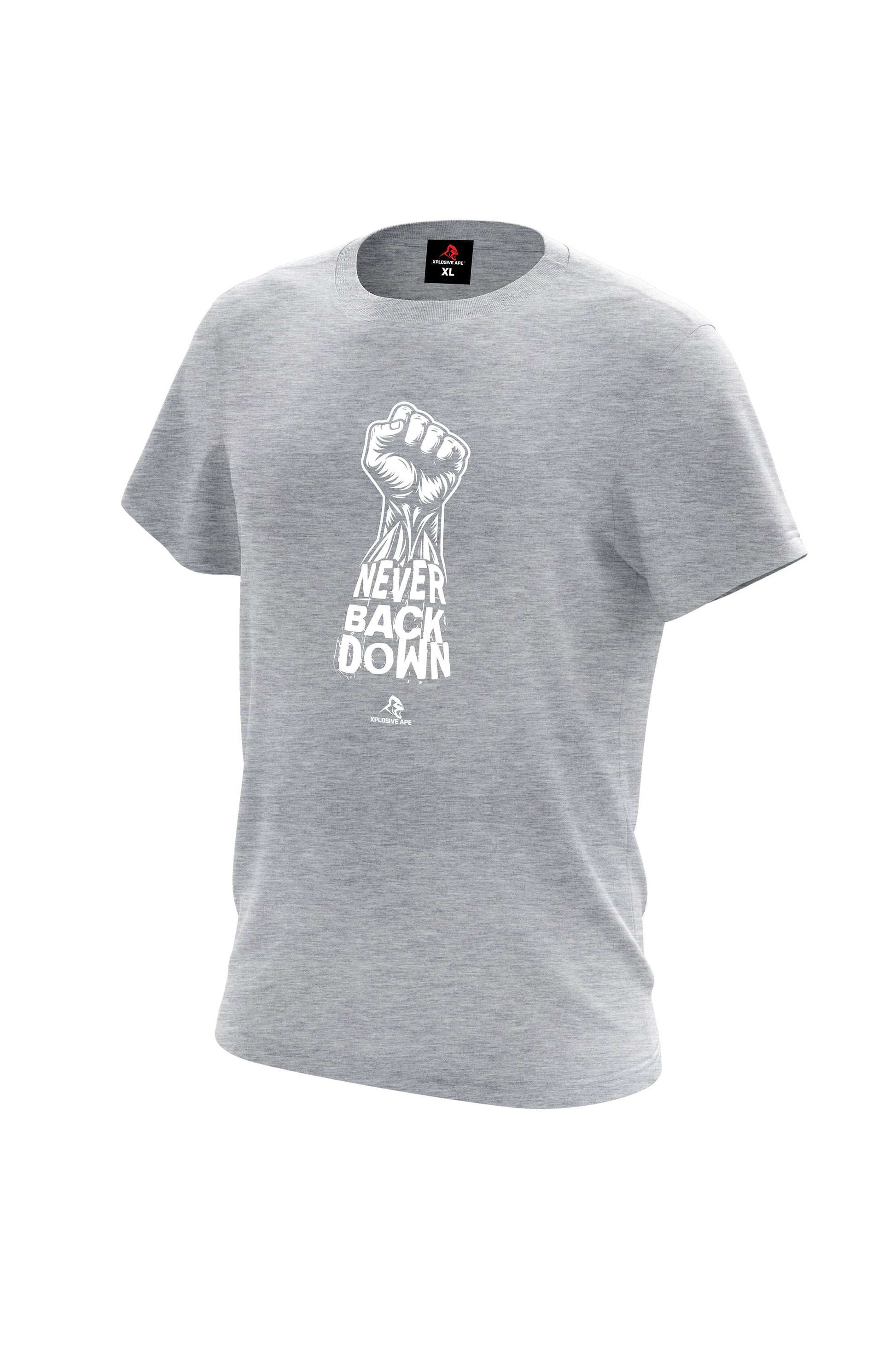 XAPE Never Back Down Tee - Sports Grey Xplosive Ape
