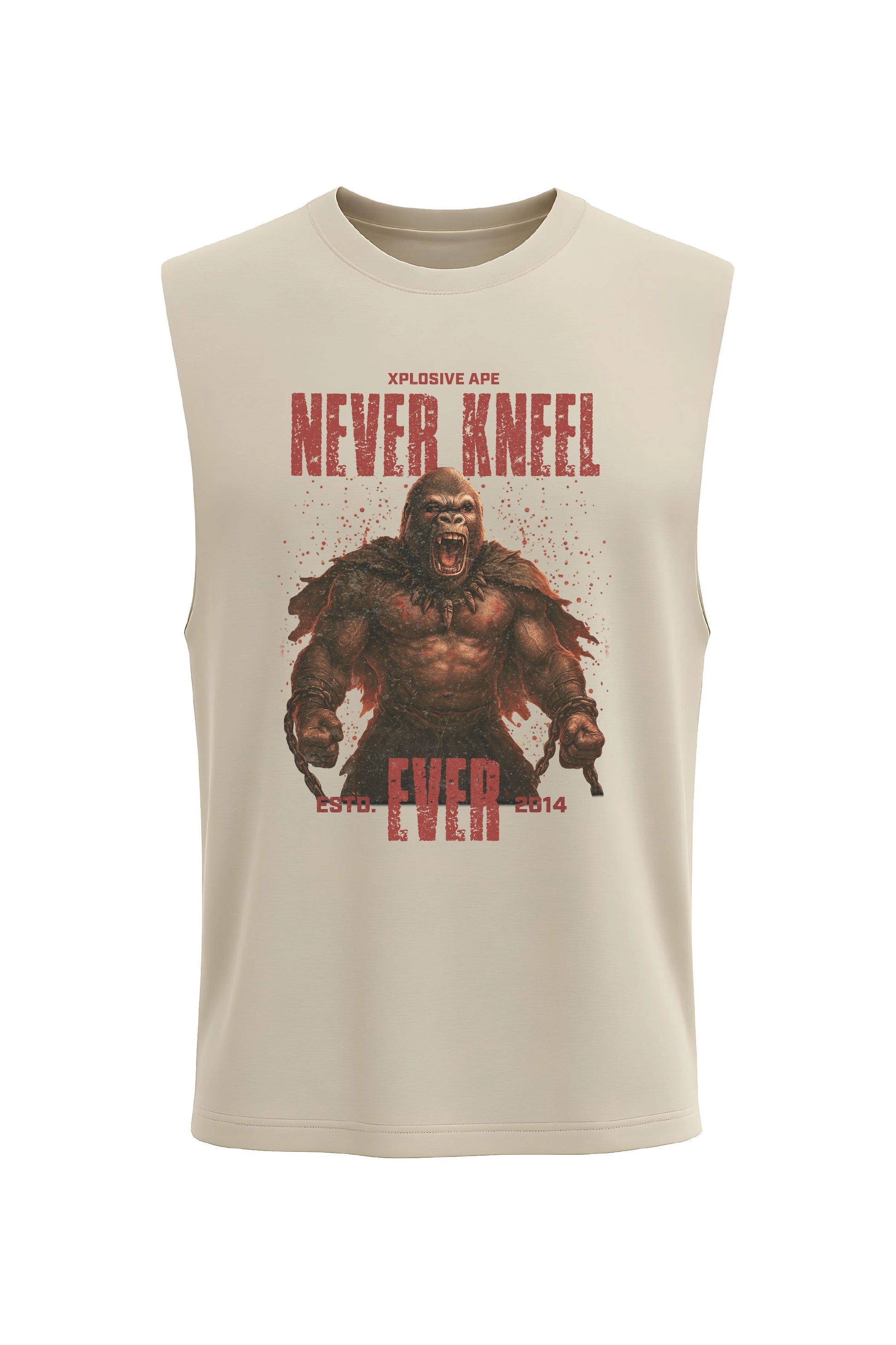 XAPE Never Kneel Tank Top - Sand Xplosive Ape