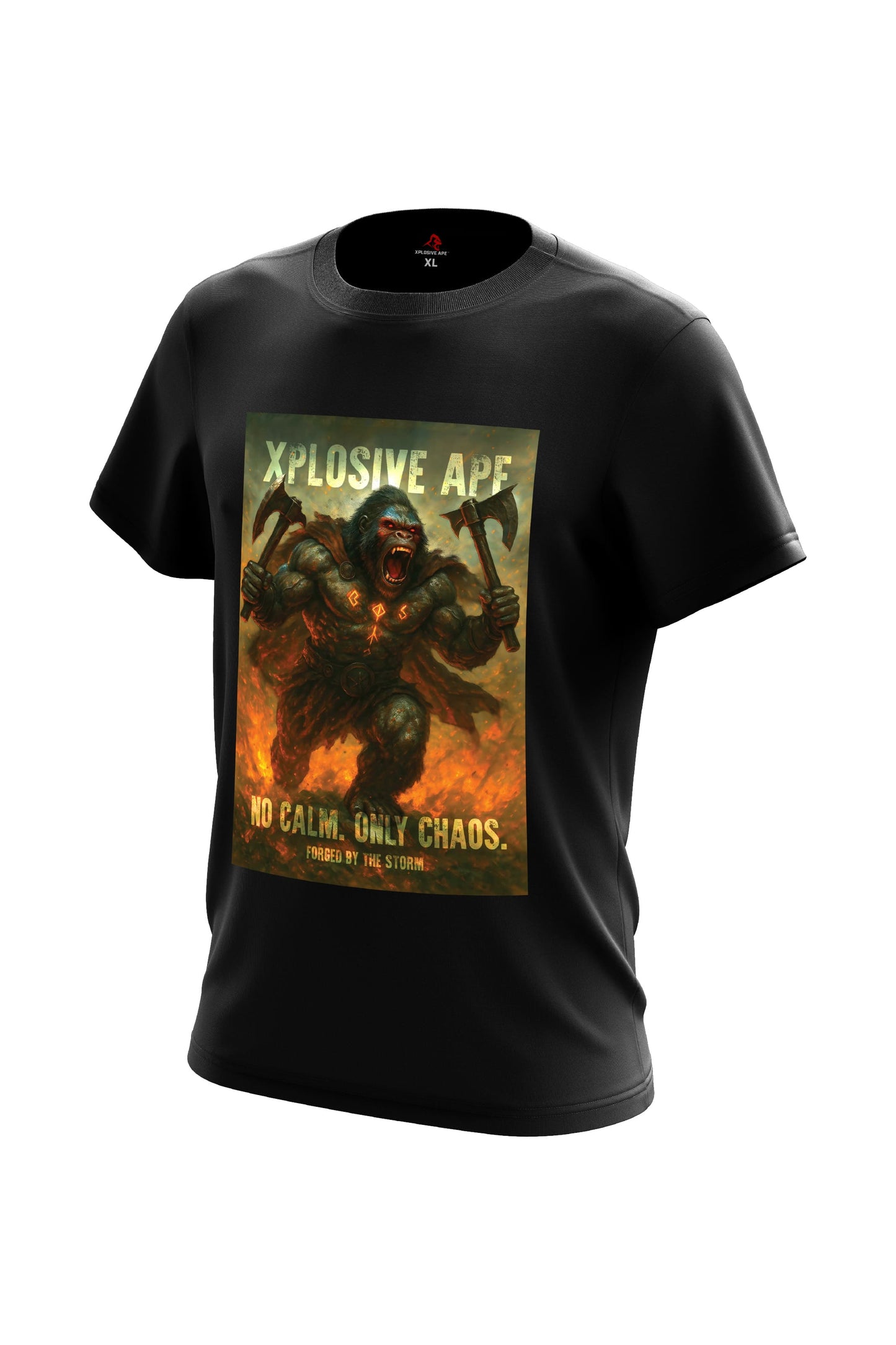 XAPE No Calm Only Chaos Tee - Black Xplosive Ape