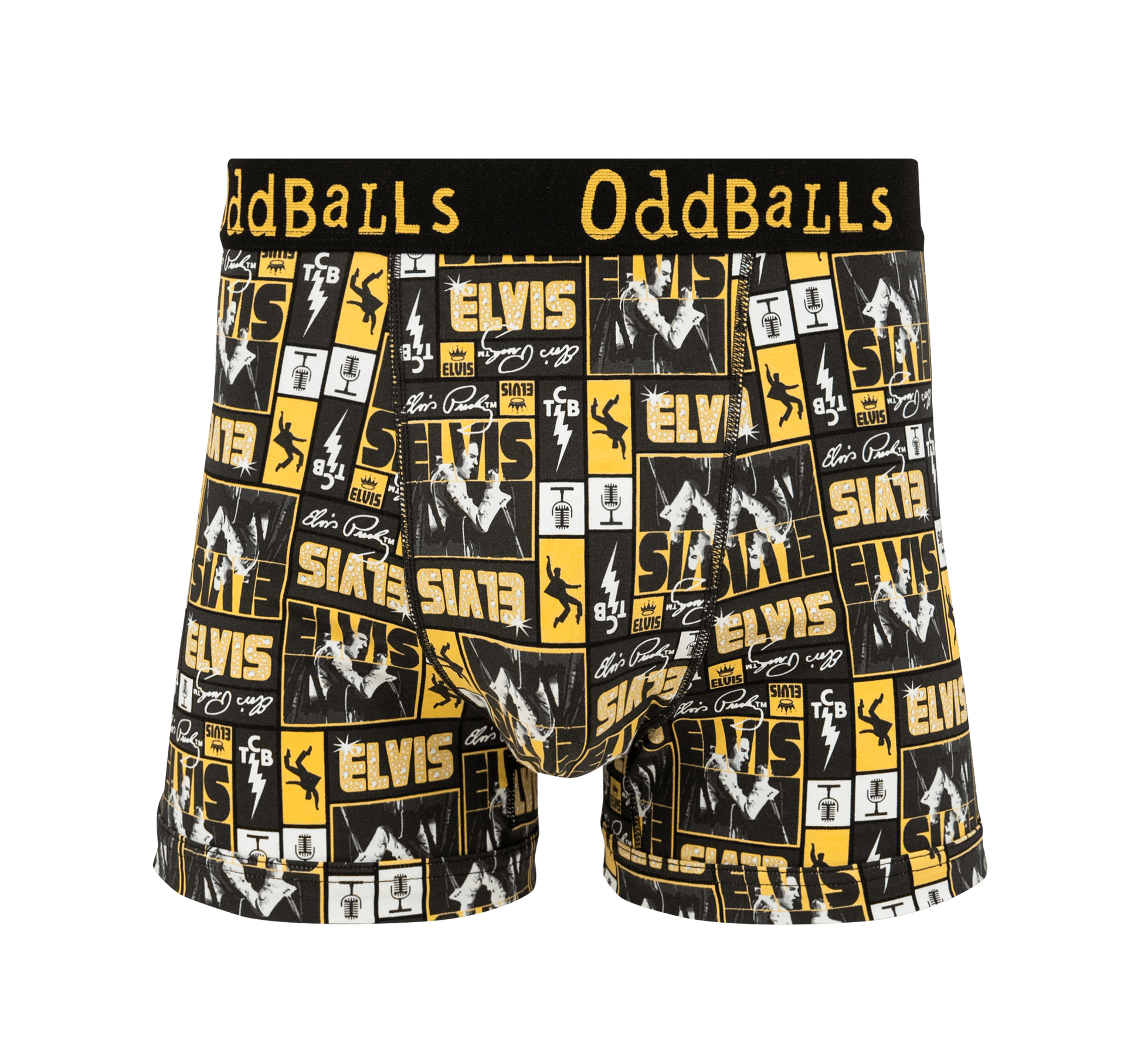 Oddballs men’s boxer briefs with Elvis Presley graphic design