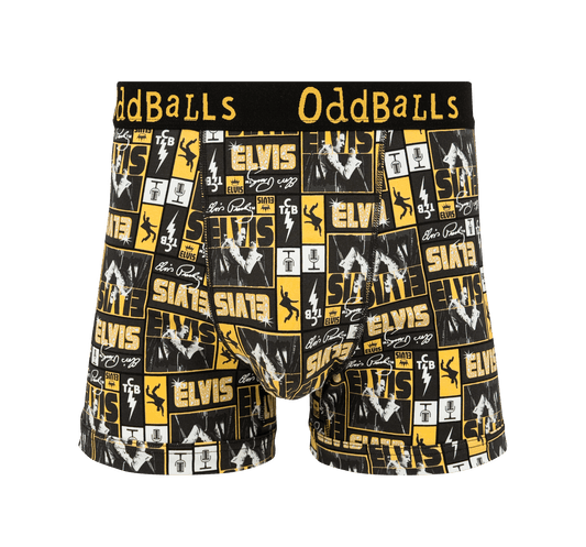 Oddballs men’s boxer briefs with Elvis Presley graphic design