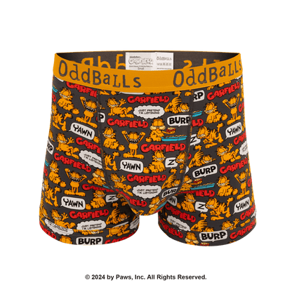 Boxer briefs with Garfield cartoon character pattern