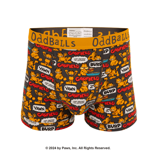 Boxer briefs with Garfield cartoon character pattern