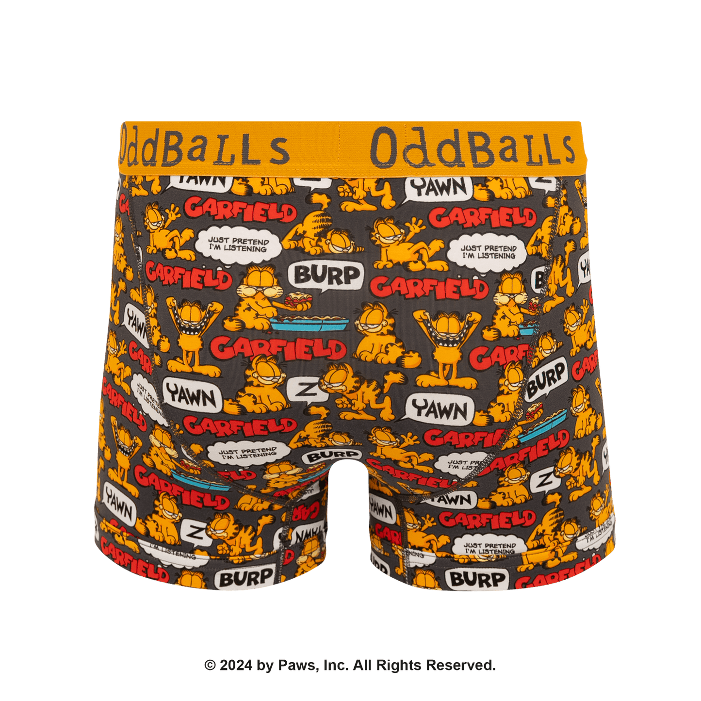 OddBalls boxer briefs with Garfield cartoon character pattern