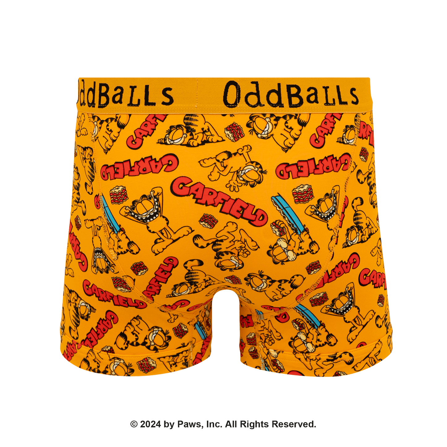 Boxer briefs with Garfield cartoon character pattern