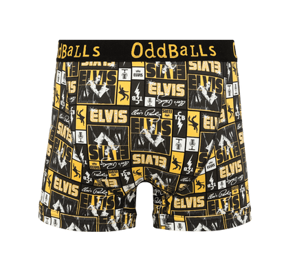 OddBalls mens boxer shorts with Elvis Presley pattern