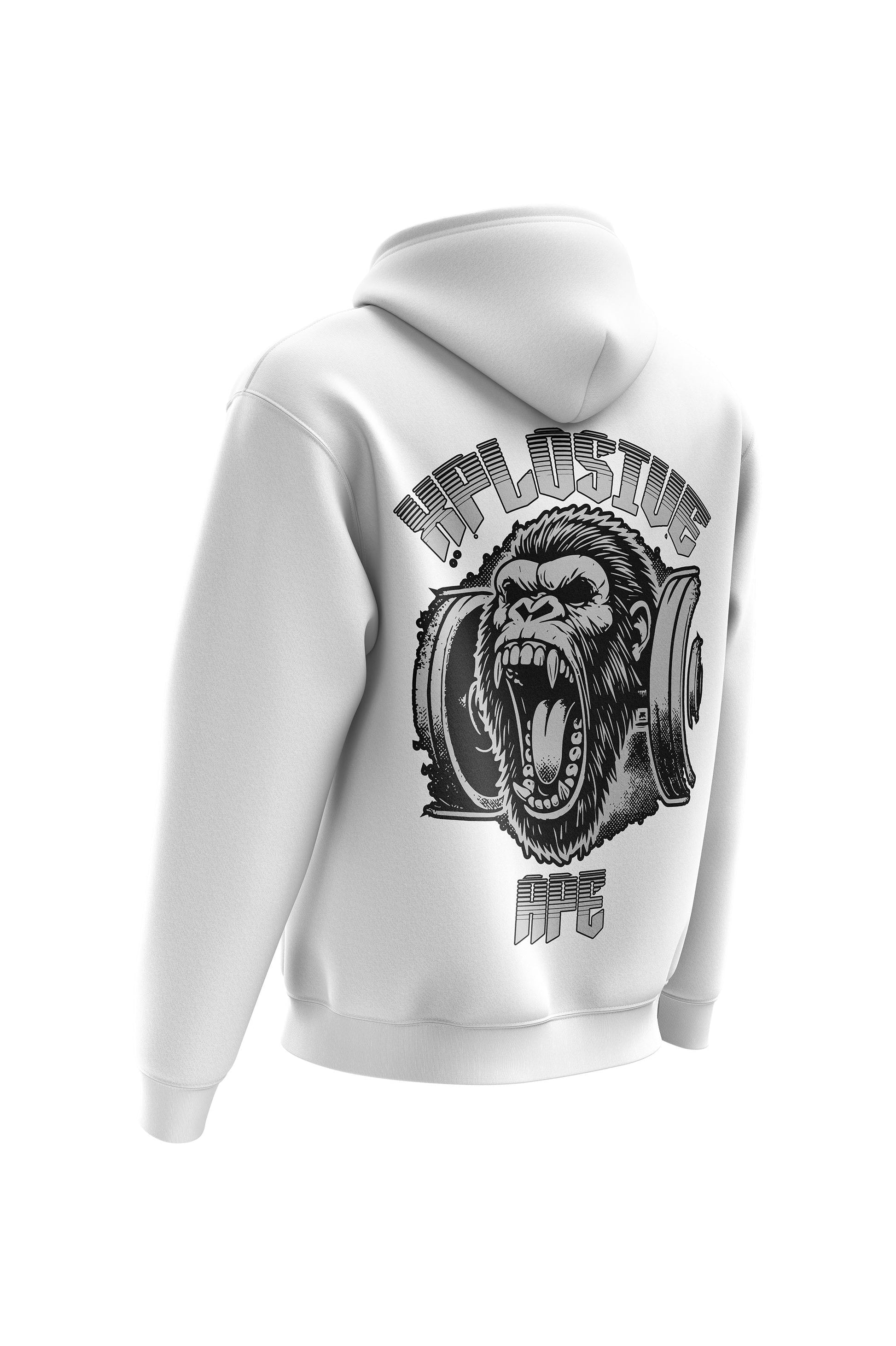 XAPE Old School Hoodie & Tee Combo - White Xplosive Ape