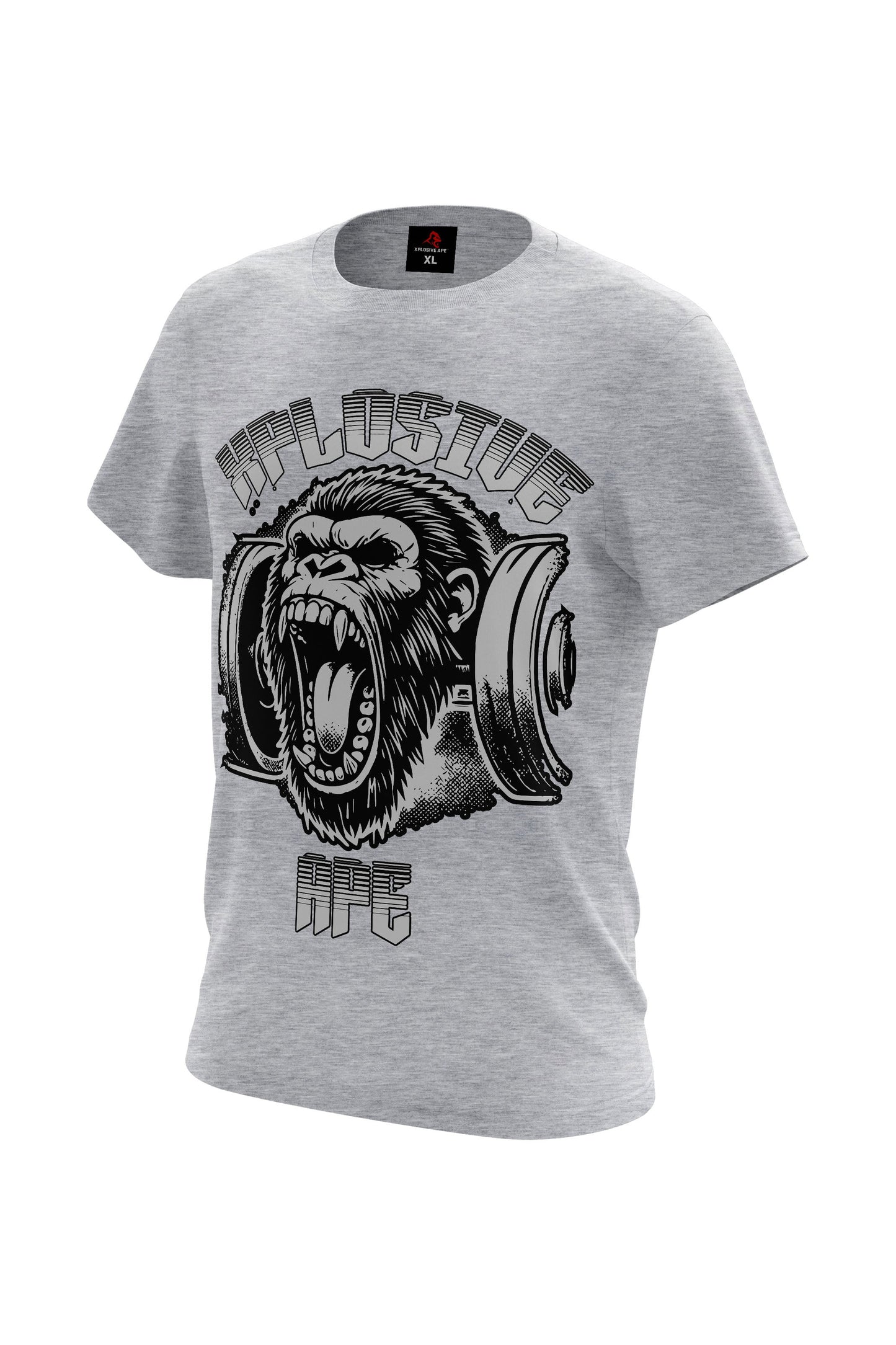XAPE Old School Tee - Sports Grey Xplosive Ape