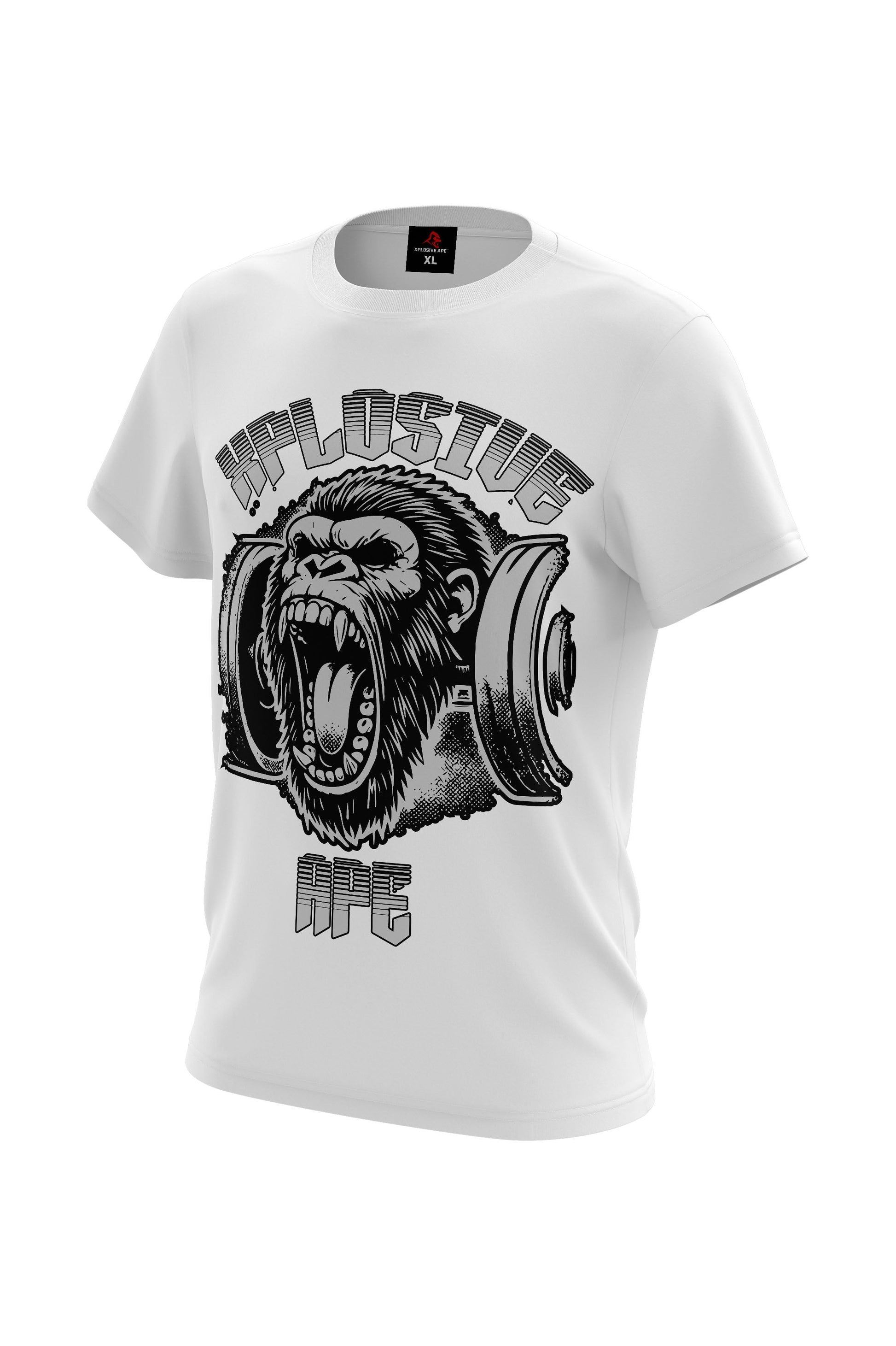 XAPE Old School Tee - White Xplosive Ape
