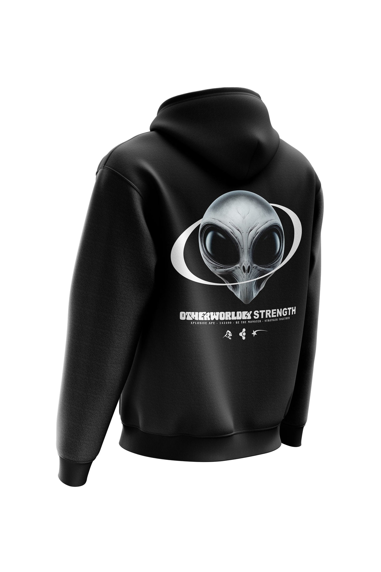 XAPE Otherworldly Strength Hoodie - Black Xplosive Ape