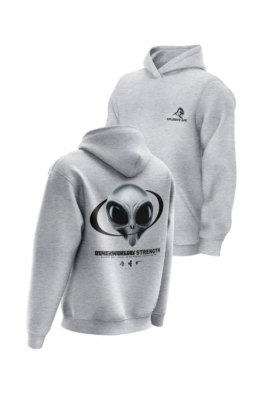 XAPE Otherworldly Strength Hoodie - Heather Grey Xplosive Ape